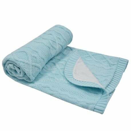 Eko Blanket Art.PLE-19 Turquoise Детское хлопковое одеяло/плед 85x75cм