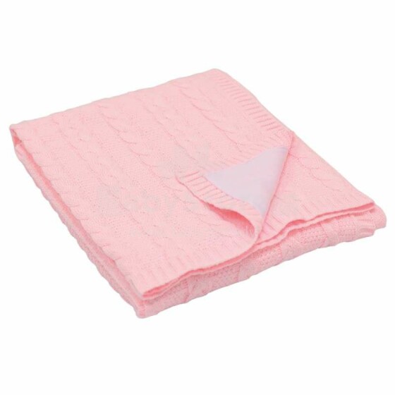 „Eko“ antklodė Art.PLE-31 Pink minkštos medvilnės antklodė (languota) 120x100cm