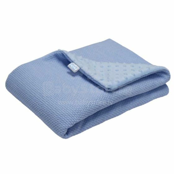 Eko Minky Art.PLE-34 Blue Мягкое двухсторонее одеяло-пледик из микрофибры Пузырьки