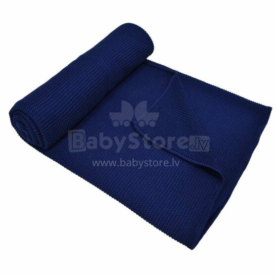 Eko Bamboo Blanket Art.PLE-36 Navy Blue Mīkstā kokvilnas sedziņa (plediņš) 100x80cm