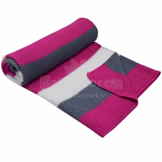 Eko Bamboo Blanket Art.PLE-37 Dark Pink Детское хлопковое одеяло/плед 100x80cм