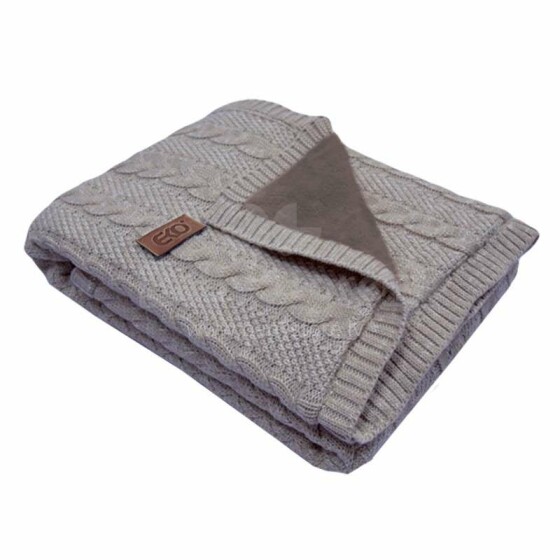 Eko Knitted Blanket Art.PLE-41 Grey Mīkstā sedziņa (plediņš) 100x75cm
