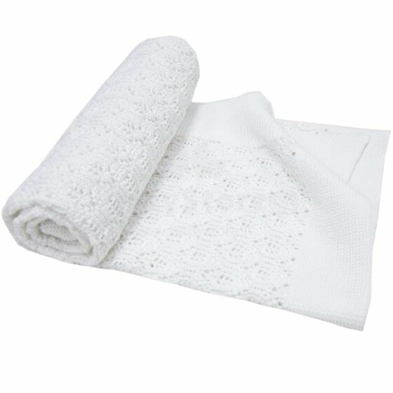Eko Blanket Art.PLE-45 White Детское хлопковое одеяло/плед 80x80cм