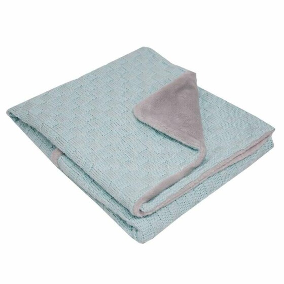 Eko Blanket Cube Art.PLE-49 Turquoise Мягкое двухсторонее одеяло-пледик 75x90см