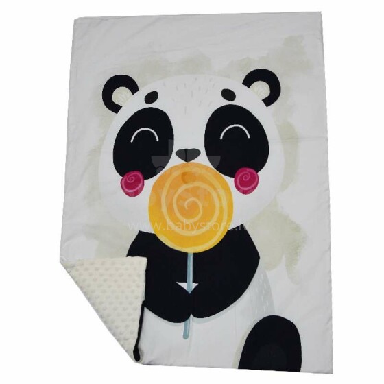 Eko Blanket  Art.PLE-55 Panda  Мягкое двухсторонее одеяло-пледик 75x100см