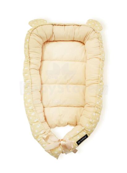 La Bebe™ Babynest Cotton Art.106221 Beige Bear Гнездышко – кокон для новорожденных