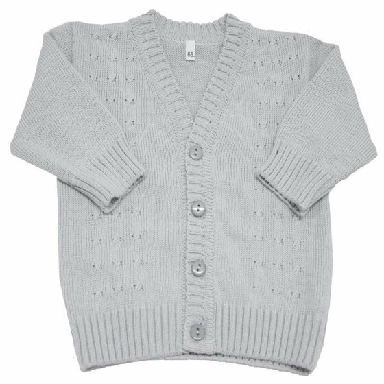 Eko Sweater Art.CHRZ-54 Grey  Детская вязанная кофточка(56-86см)