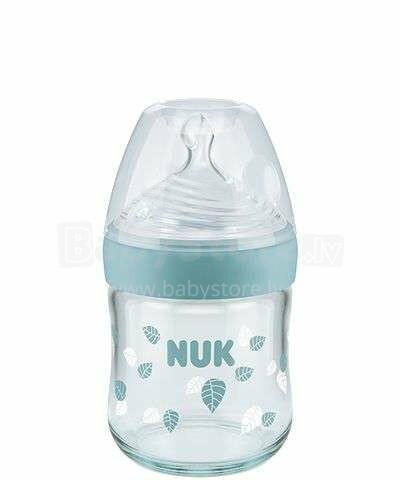 Nuk Nature Sense Art.SP08 Стеклянная бутылка с силиконовой соской 0м+,120 мл