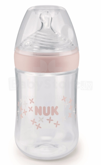 Nuk Nature Sense Art.SP11 Бутылочка с силиконовой соской 6м+,260 мл