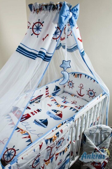 Ankras Marina Комплект постельного белья из 6 частей 120x90/180 см - синий