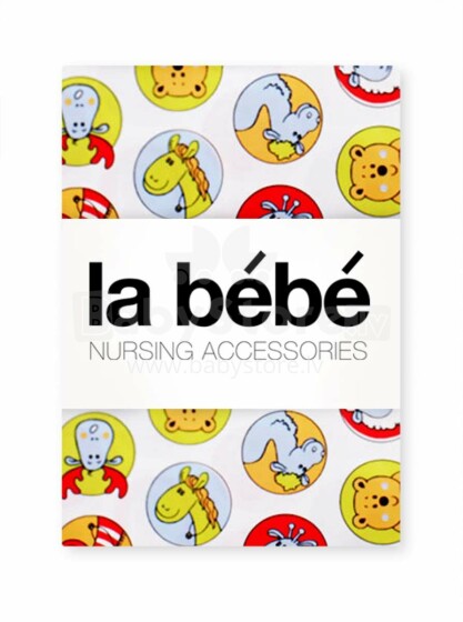 La Bebe™ Set 100x135/60x120/40x60 Art.106676 Funny Animals Комплект детского постельного белья из 3-х частей 100x135см [простынь с резинкой]