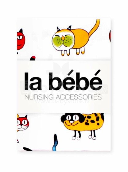 La Bebe™ Set 100x135/60x120/40x60 Art.106677 Cats Комплект детского постельного белья из 3-х частей 100x135см [простынь с резинкой]