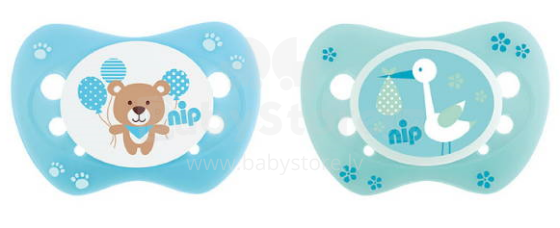 Nip New Born Art.106725 Blue  Силиконовая анатомическая пустышка физиологическая 0-2мес.