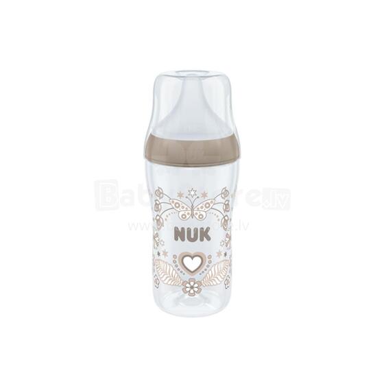 Nuk Perfect Match Art.SD100  bērnu pudelīte ar mīkstu silikona knupīti M izmēra, 260 ml,