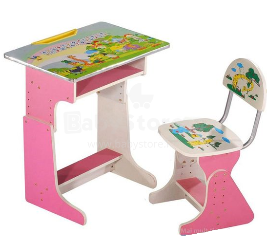BabyLand Art.HC58  цветной рабочий стол со стулом