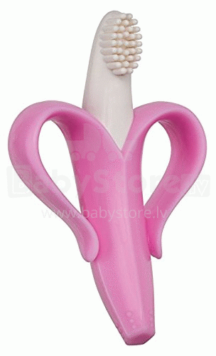 Baby Banana Toothbrush Banana Art.BR003P Pink  Zobu birste-graužamais