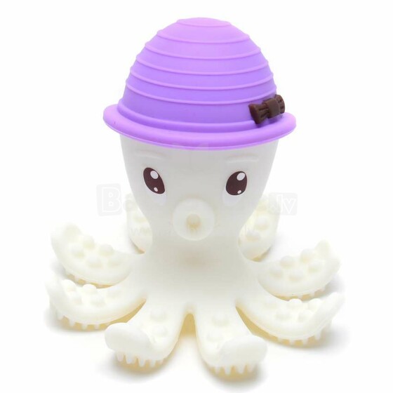 Žaislinis žaislas „Mombella Octopus Teether“. P8033-1 Alyvinis kramtomasis žaislinis aštuonkojis