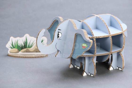 PlayToyz Grey Elephant Art.A-001-01  Rotaļlieta no kartona