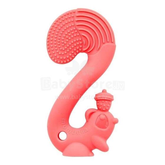 Mombella Squirrel Teether Toy  Art.P8059 Red  Silikona kožamā rotaļlieta Vāvere