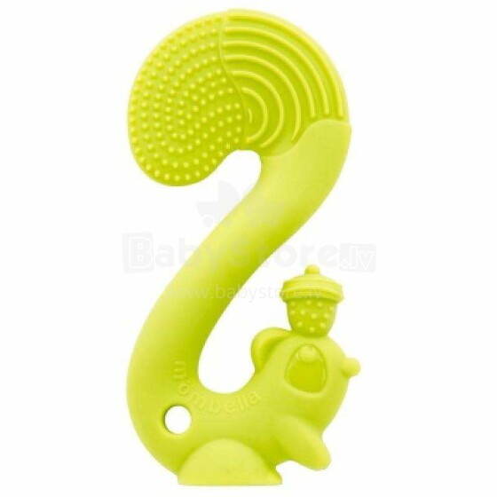 Mombella Squirrel Teether Toy  Art.P8061 Green  Silikona kožamā rotaļlieta Vāvere
