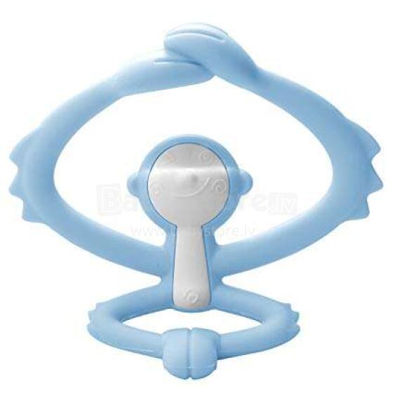 Mombella Monkey Teether Toy  Art.P8081 Light Blue  Silikona kožamā rotaļlieta Mērkaķis