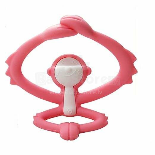 Mombella Monkey Teether Toy  Art.P8081  Pink  Силиконовый прорезыватель для зубов Обезьянка