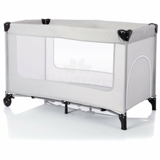 Fillikid Art.4004-44 Travel cot Standart Grey/Dot Детская Манеж-Кроватка для путешествий c матрасиком