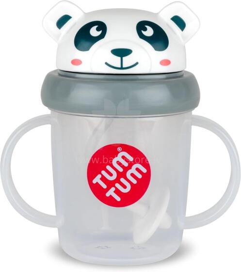 Tum Tum Baby Cup Art.TT5006 Grey Pudelīte ar  salmiņu  no 6 +mēn, 200 ml