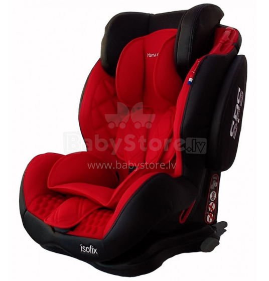 Aga Design Mama&Bebe Leather SPS Isofix Art.BH12312i Red
