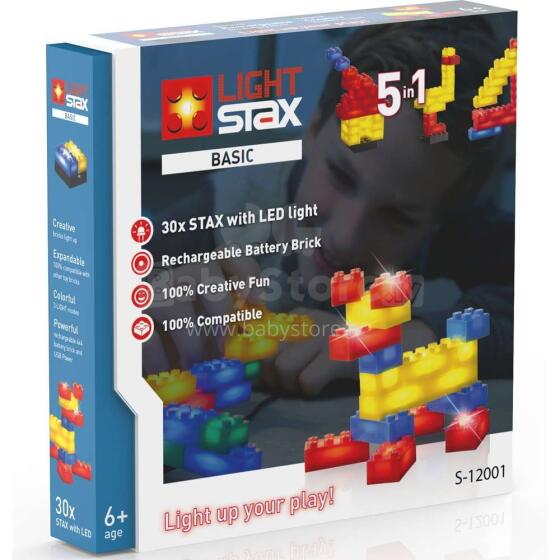 Stax Light Basic V2 Art.LS-S12011  Конструктор с LED подсветкой ,30шт