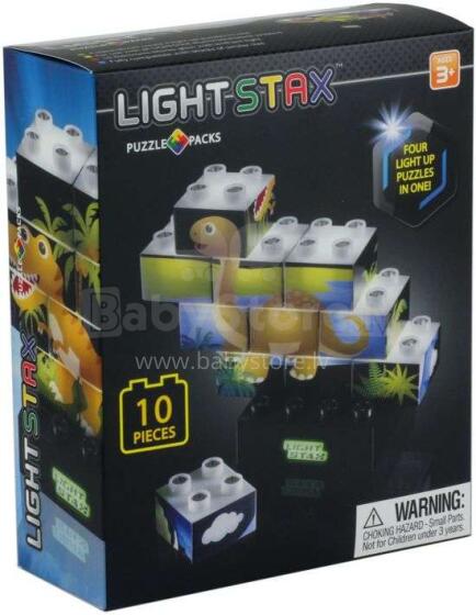Stax Light  Dinosaur Art.LS-M03004  Конструктор с LED подсветкой ,12шт