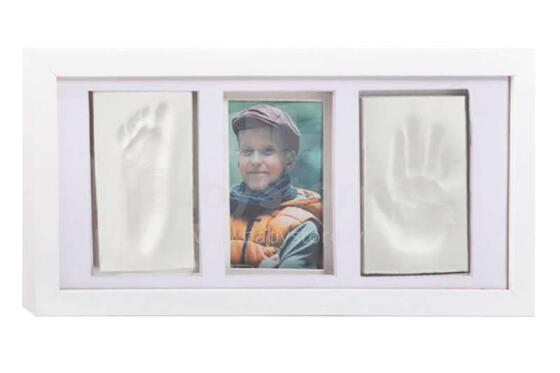 Art for baby Art.108180 Hand and Foot Print White  Trīsdaļīgs ramītis uz sienam