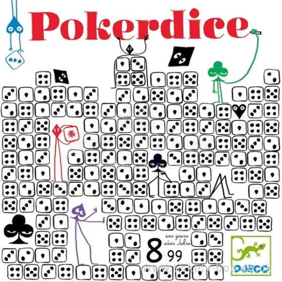 Djeco Game Art.DJ08480  Galda  spēle  –Kauliņu  pokers