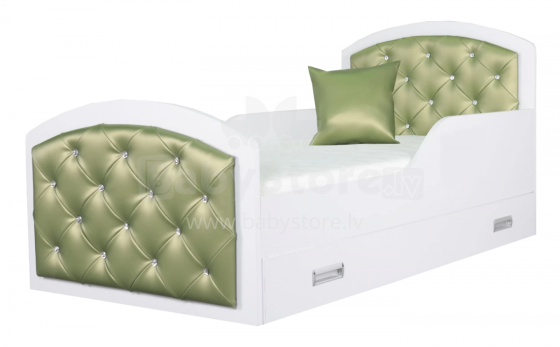 AMI Queen Verona 2560 Art.108436  Стильная молодёжная кровать с матрасом 160x80 см
