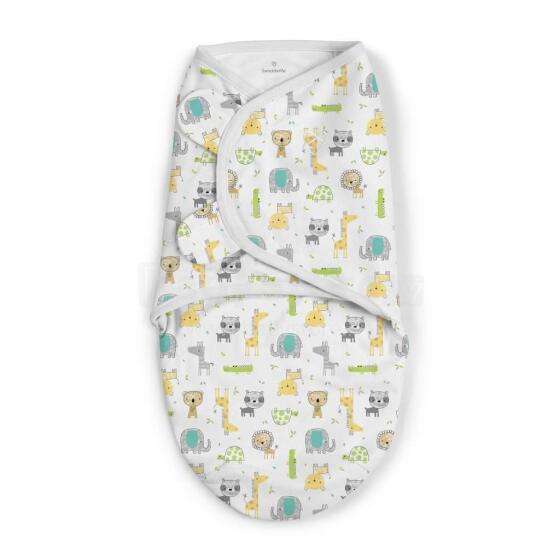 Summer Infant Art.40447 SwaddleMe Safari Small Kokvilnas ietināšanas autiņš no 3,2 kg līdz 6,4 kg.
