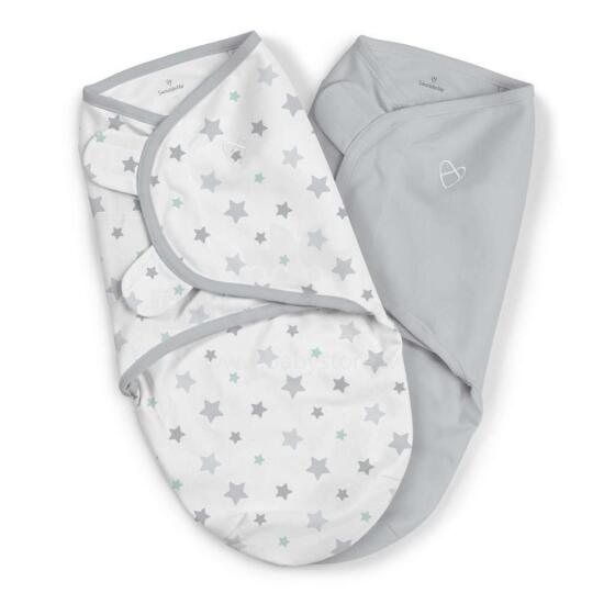 Summer Infant Art.57846 Swaddle Me Stary Skies Kokvilnas ietināšanas autiņš no 3,2 kg līdz 6,4 kg,2 gab