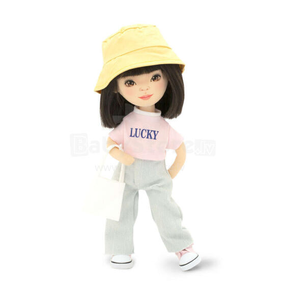 Orange Toys Sweet Sisters Lilu in Wide Jeans Art.SS04-22 Mīkstā rotaļlieta Lelle Lilu zaļā džemperītī (32cm)
