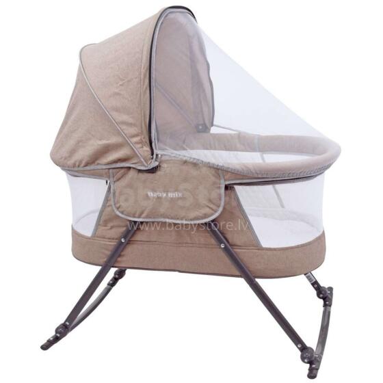 BabyMix Cradle Art.MC113B Beige Кроватка - колыбель - качалка 3 в 1