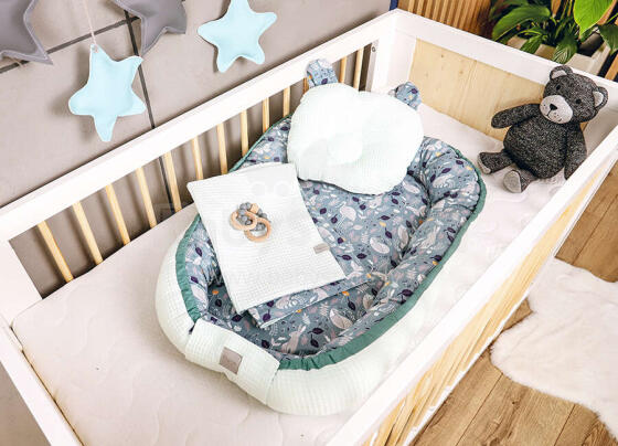La bebe™ Babynest Set  Art.109004 White Komplekts ligzdiņa - kokons,spilvens,plediņš