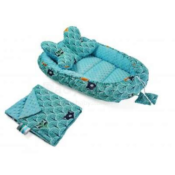 La Bebe™ Minky Babynest Set Art.109008 Fox Komplekts ligzdiņa - kokons,spilvens,plediņš