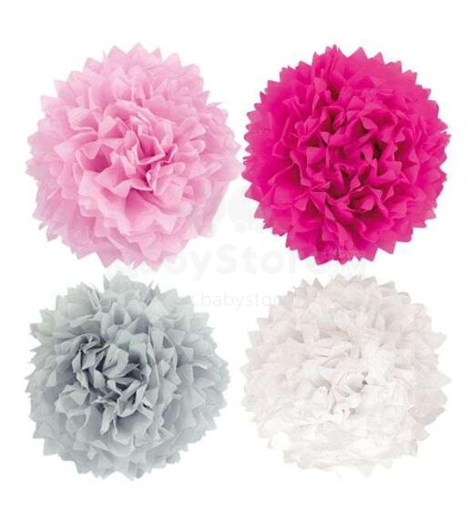 JaBaDaBaDo Pompoms Art.Z17159 Lightpink  Пумпоны из гофрированной бумаги,4 шт