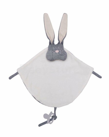 Wooly Organic Bunny Art.109079 Orgaaniline Kaisutekk Puidust Närimisrõngaga, ÖKO puuvillast, 100% naturaalne
