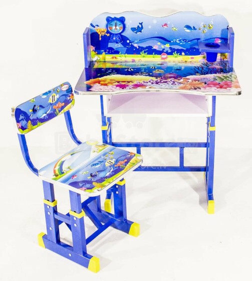 Baby Land цветной рабочий стол со стулом Art.FB-27