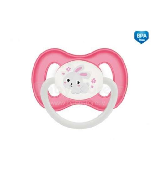 Mānekli  BUNNY&Co  lateksa apaļas formas 0-6 m, Canpol 23/277 pink