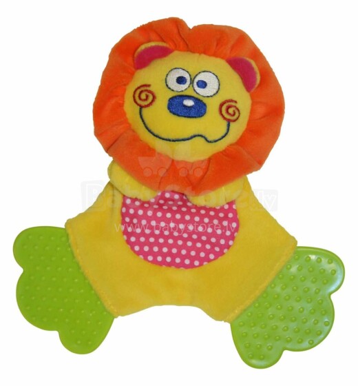 „Lorelli Toys“ 10019033 minkštas žaislas - gumos masažuoklis 0m + liūtas