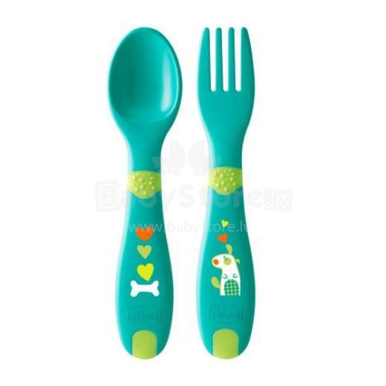 Chicco Art.16101.30 Столовые приборы пластиковые анатомические