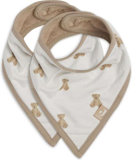 Jollein Bandana Bib GOTS Art.029-867-66095 Teddy Bear - Lacīte / Priekšautiņš / auduma lakatiņš (2 gb.)