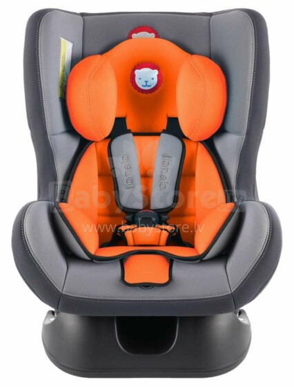 „Lionelo Liam Color Art“ 109327 oranžinė vaikiška kėdutė automobiliams (0-18kg)