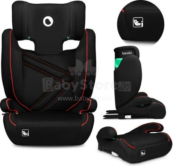 Lionelo Hugo  i-Size Car Seat  ISOFIX  100-150cm Art.109355 Black Red