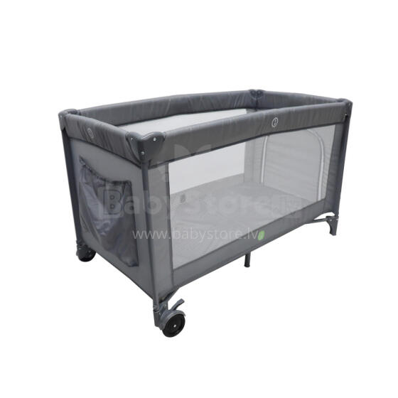 Bebe Basic Travel Cot Art.KX2973 Grey  Манеж-кровать для путешествий